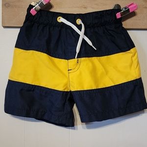 Navy Yellow Swim‎ Trunks  18 Months Gymboree Beach Swim